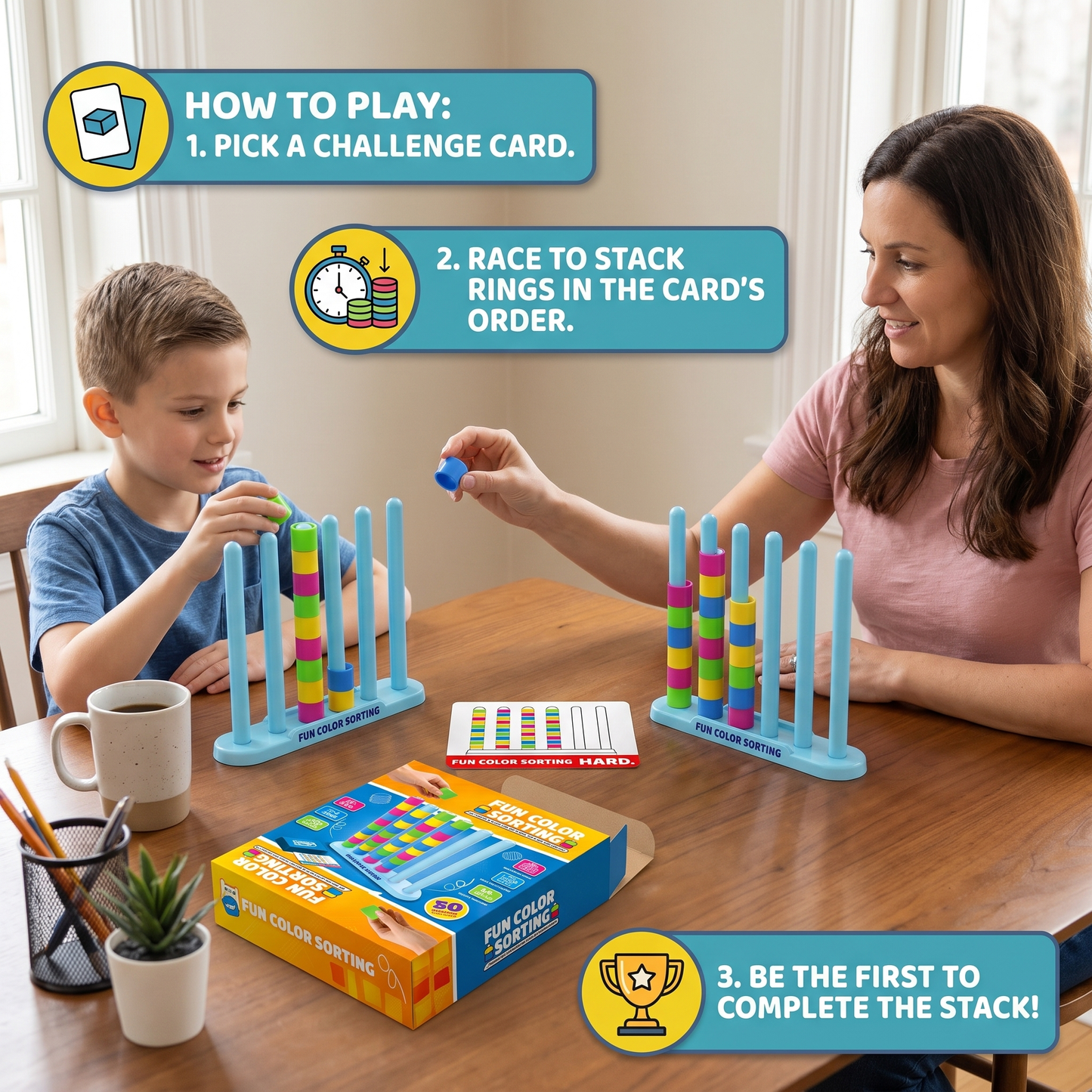 Color Stack Challenge – Fast-Paced Color Matching Party & Family Game