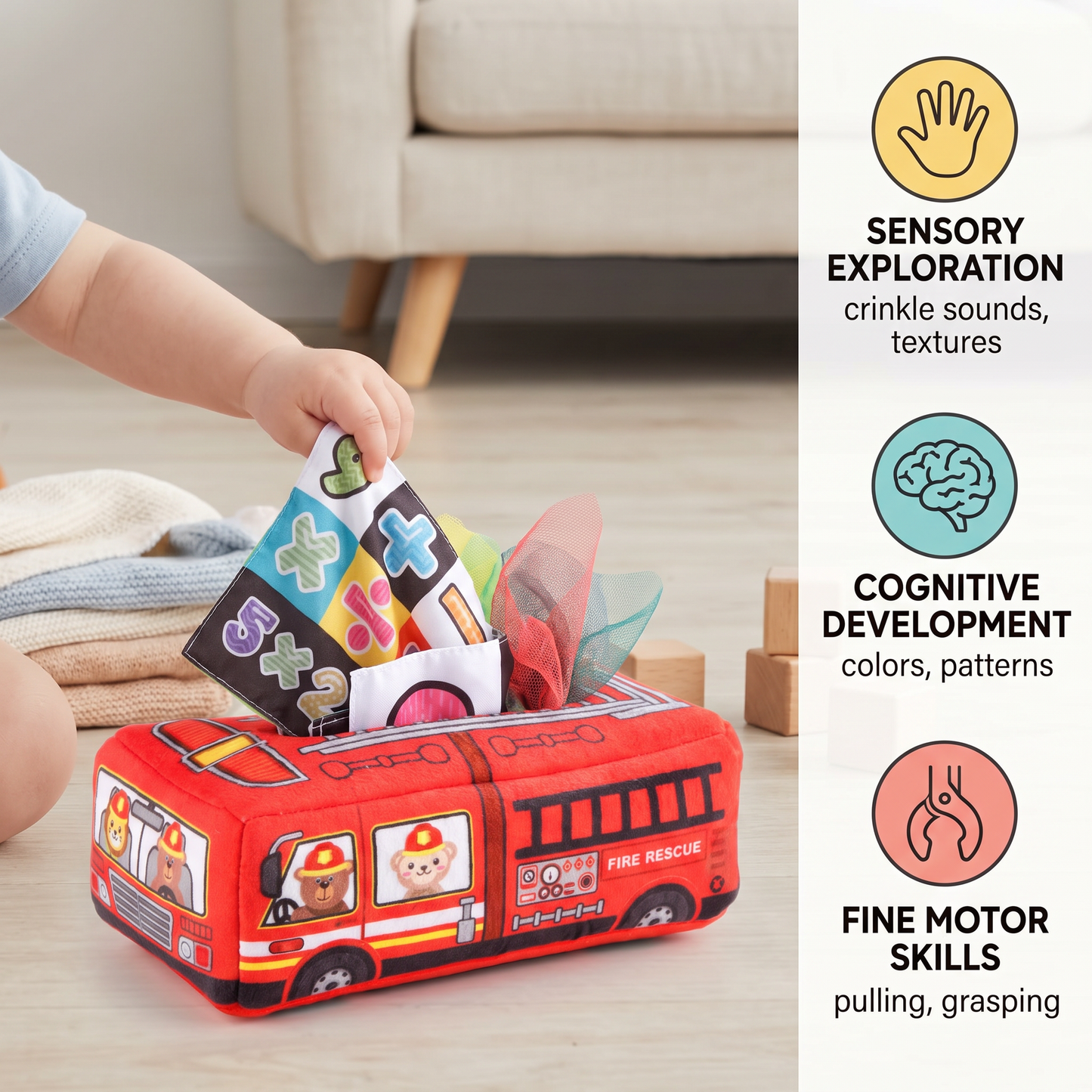 Montessori Magic Tissue Box – Sensory Learning Toy for Babies