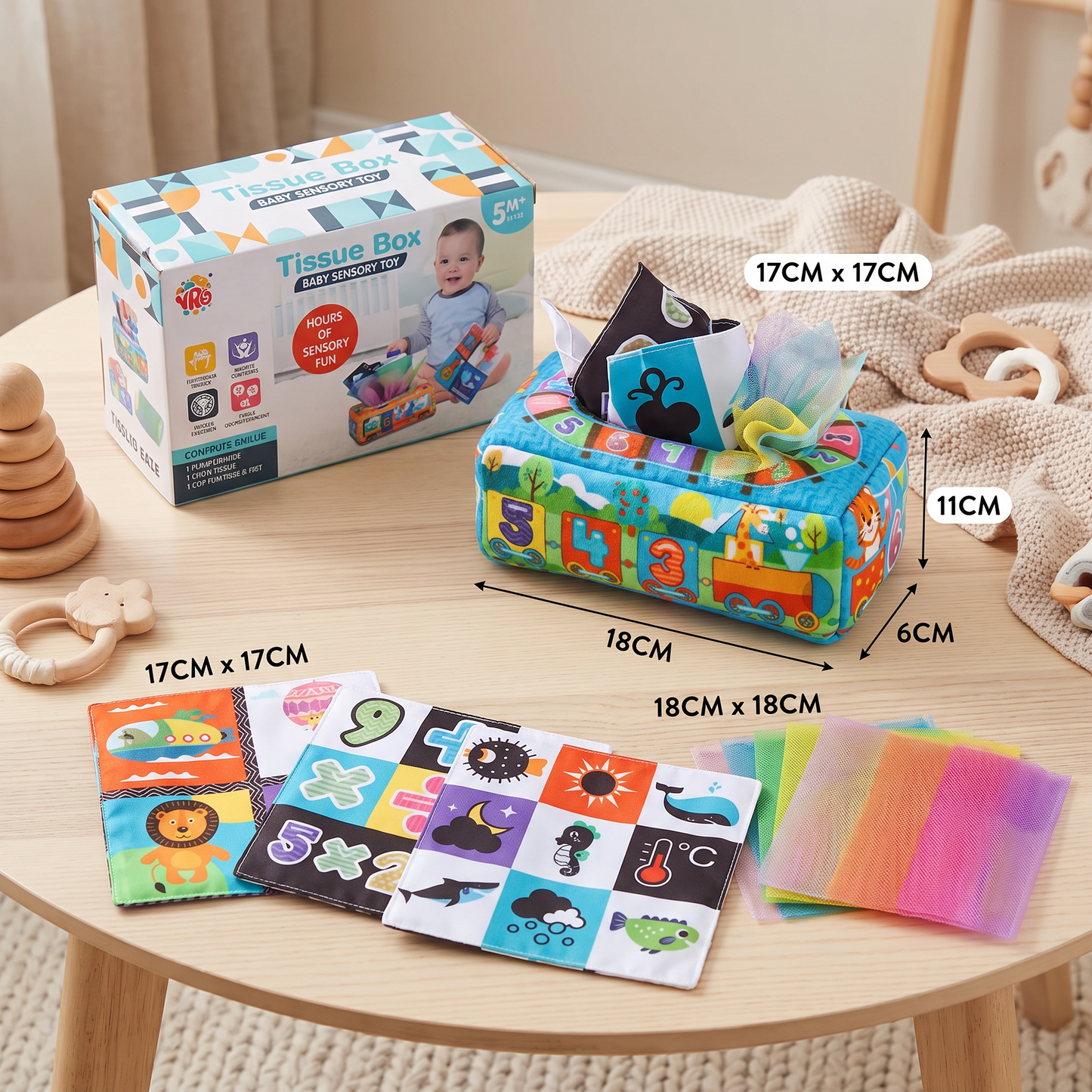 Montessori Magic Tissue Box – Sensory Learning Toy for Babies