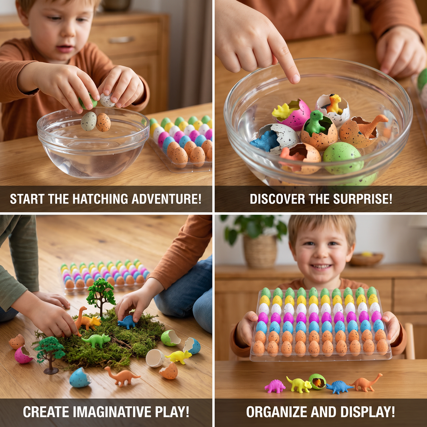 Hatching Dinosaur Egg Kit – Grow-in-Water Dino Eggs with Surprise Toys