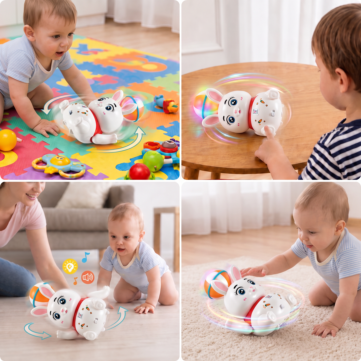 Interactive Dancing Rabbit Toy – Lights, Music & Fun Movement