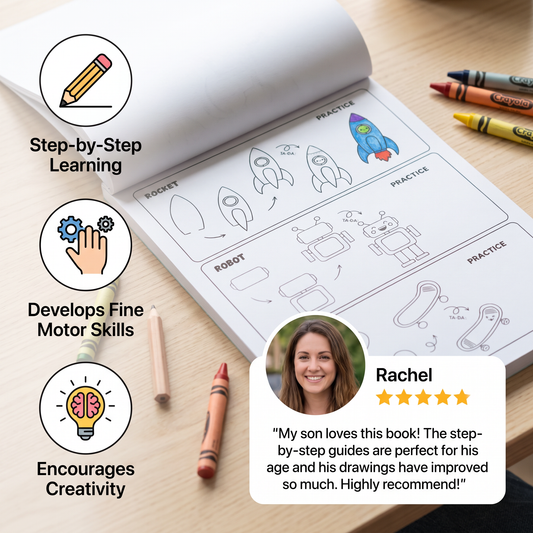 Montessori How to Draw Activity Book – Step-by-Step Learning & Drawing Practice