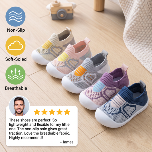Soft Knit Anti-Slip Baby Sock Shoes for First Steps