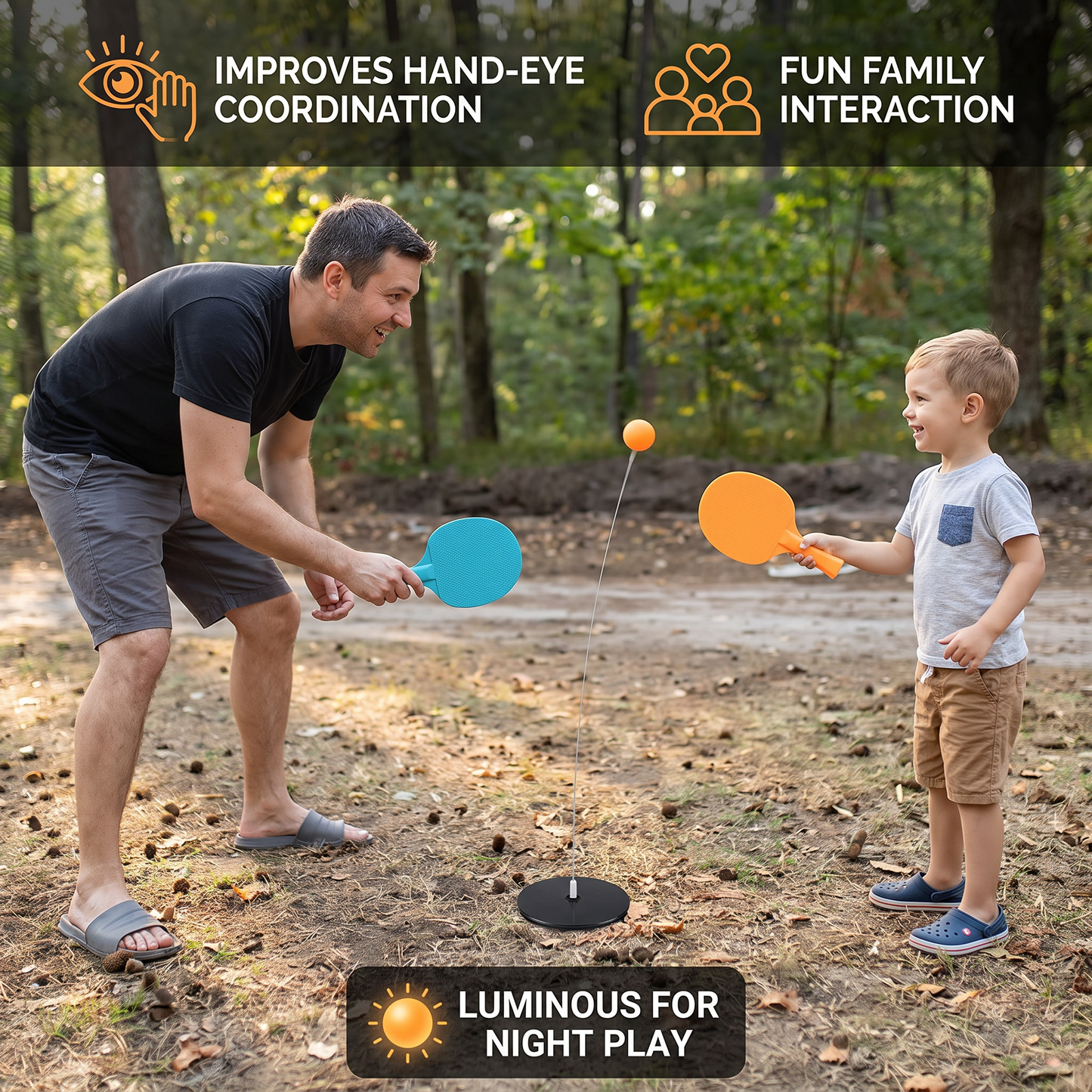 Interactive Light-Up Table Tennis Game for Kids