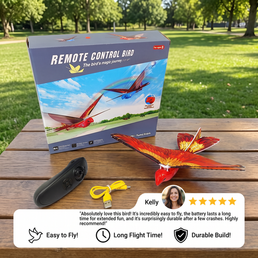 Remote Control Flapping-Wing Flying Bird Toy for Kids