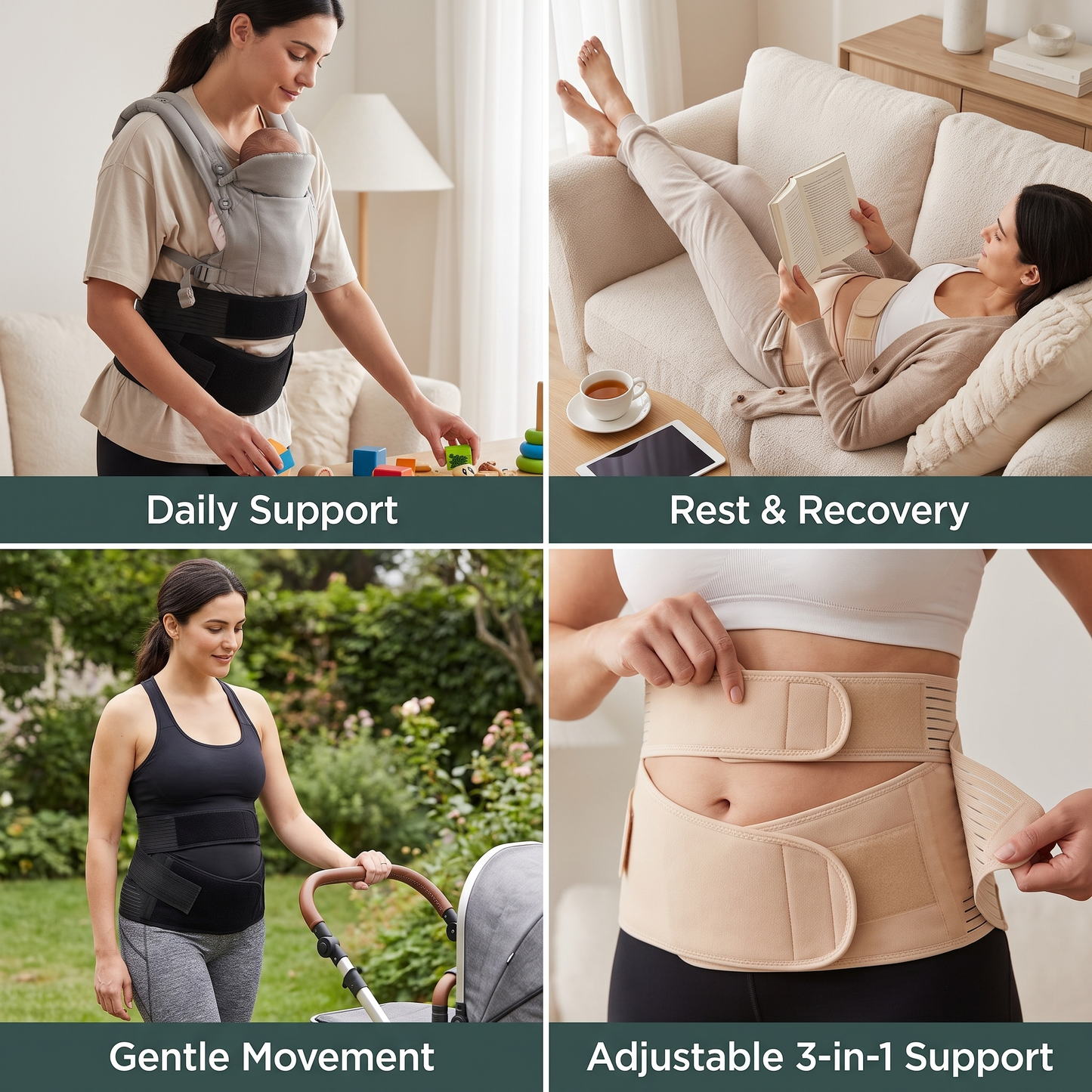 3-in-1 Postpartum Belly Support & Recovery Wrap