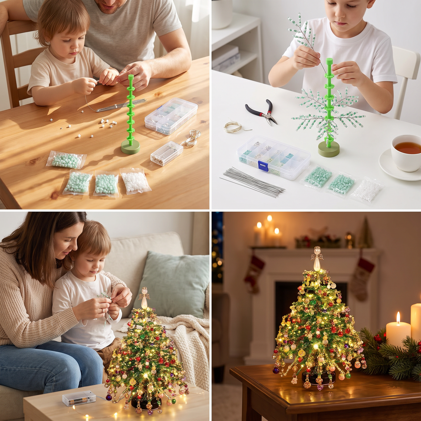 DIY Crystal Beaded Christmas Tree Craft Kit