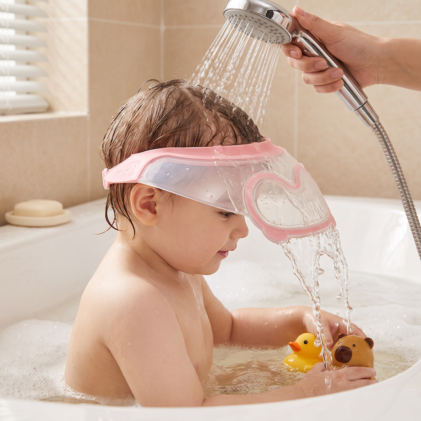 Adjustable Baby Water & Shampoo Visor with 360° Eye & Ear Protection
