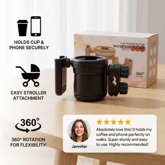3-in-1 Baby Stroller Cup & Phone Holder