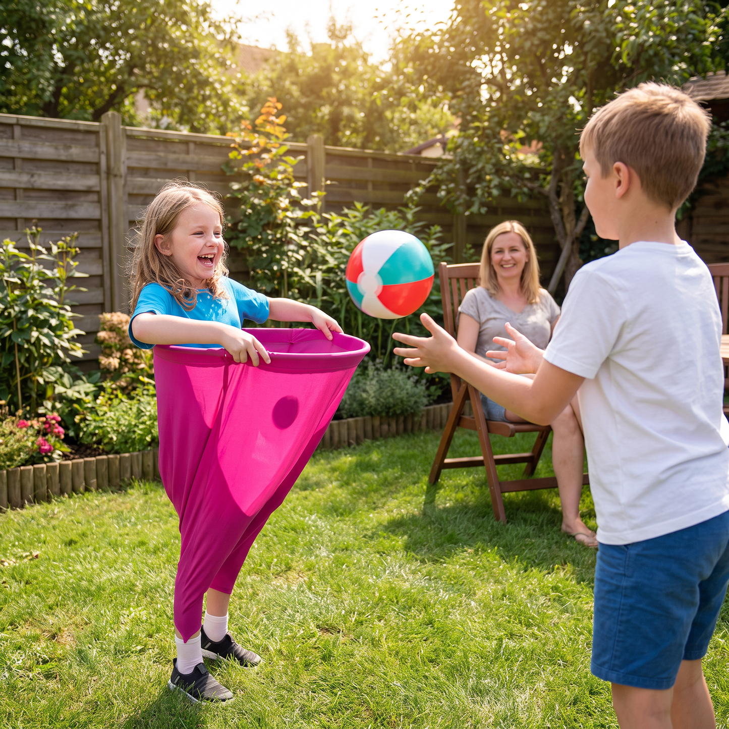 Clown trousers - catching ball family game