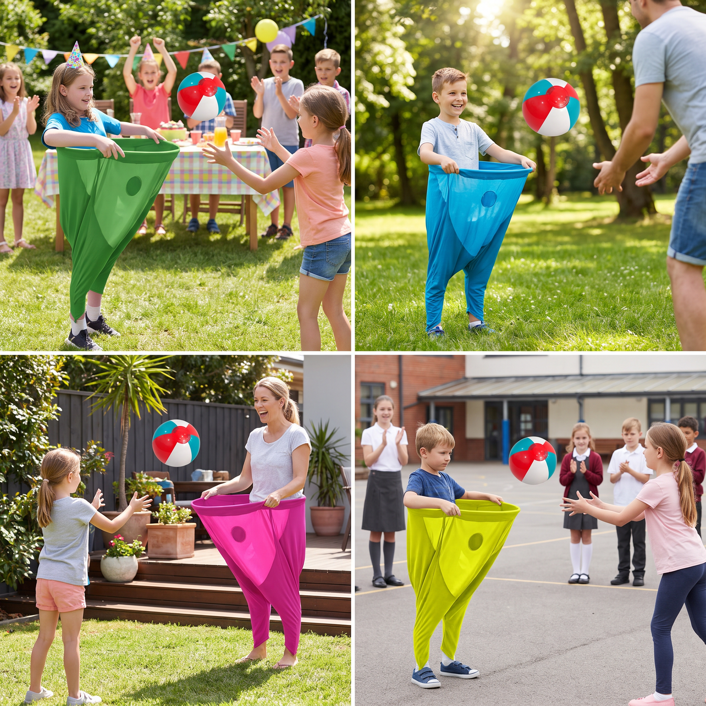 Clown trousers - catching ball family game