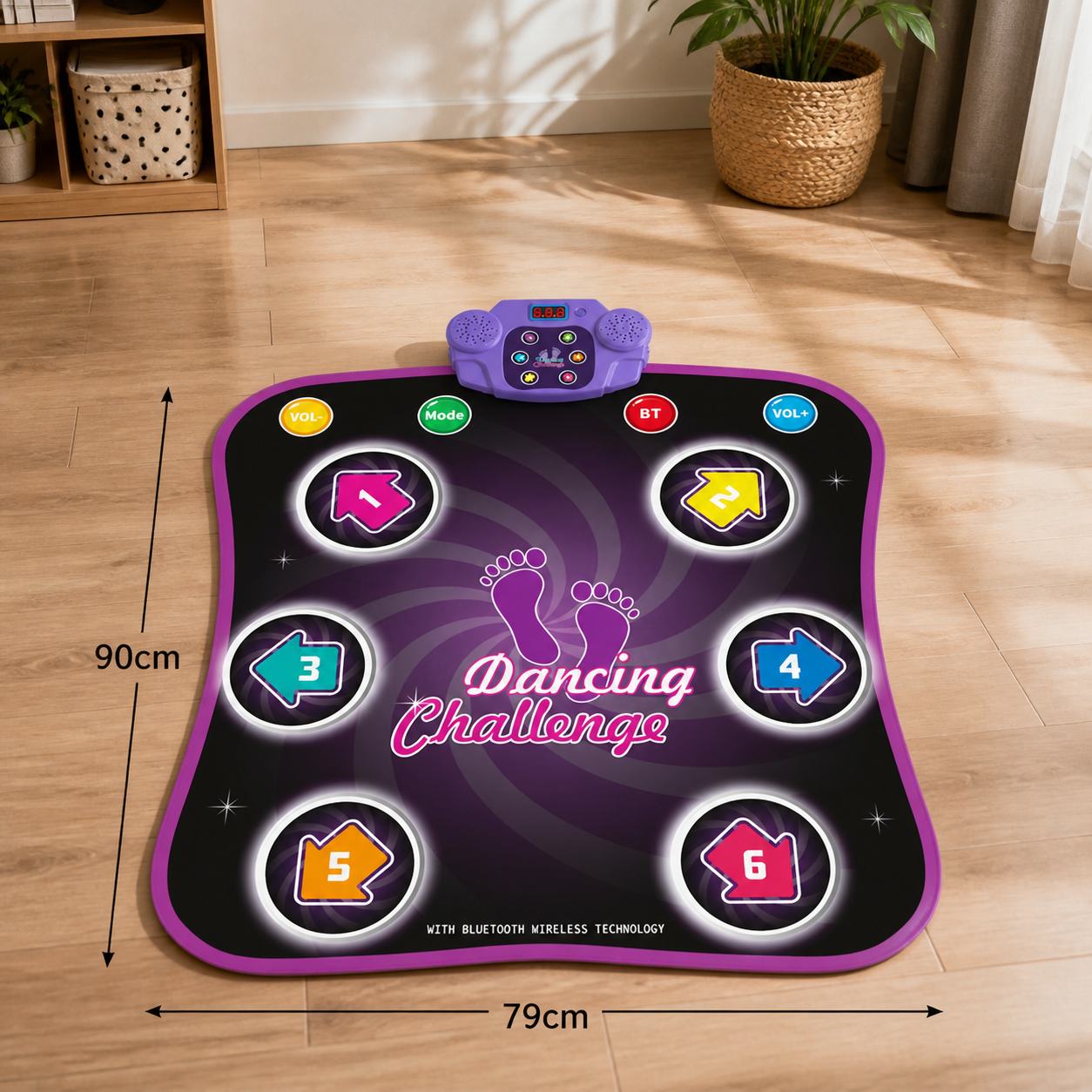 Kids’ Light-Up Bluetooth Dance Mat with 5 Game Modes