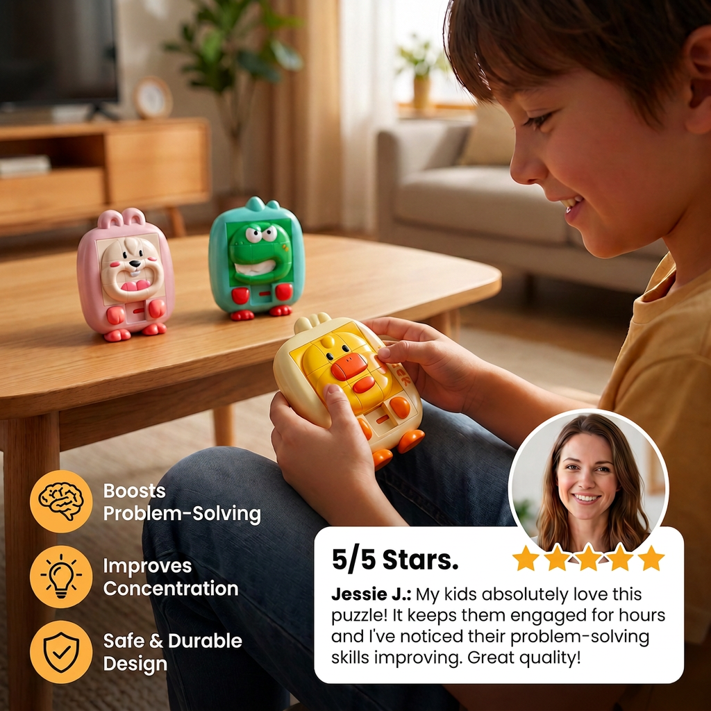 Educational Animal Sliding Puzzle Game