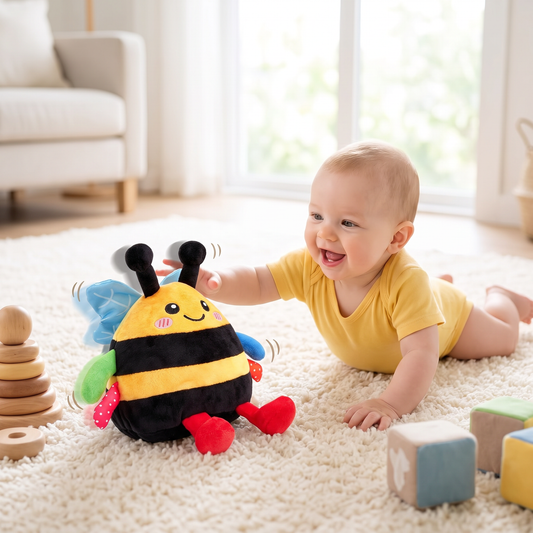 Interactive Musical Tummy Time Bee Plush Toy
