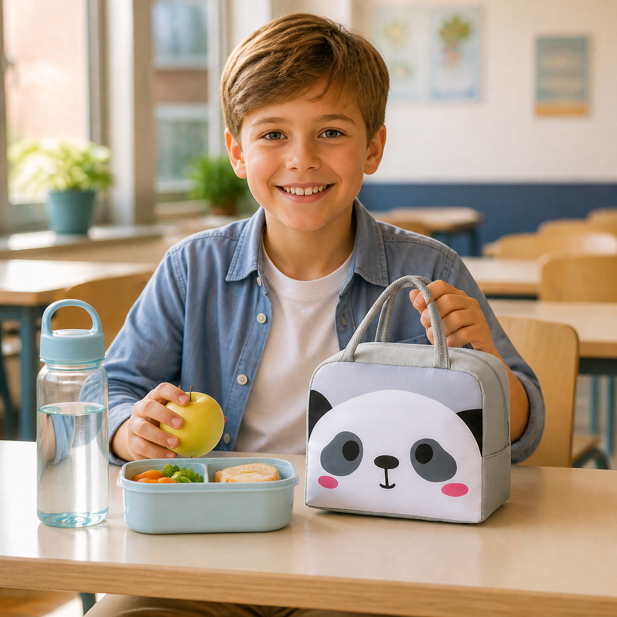 Cartoon Animal Insulated Lunch Bag for Kids