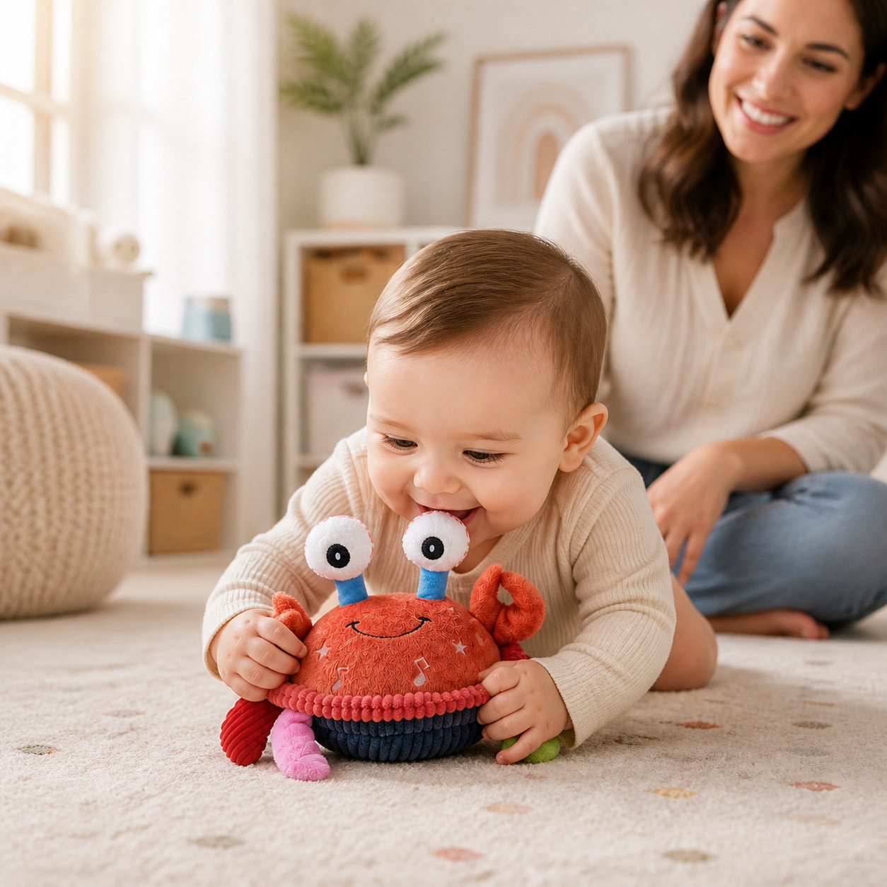 Interactive Musical Crab with Voice Function – Moving Educational Toy for Babies