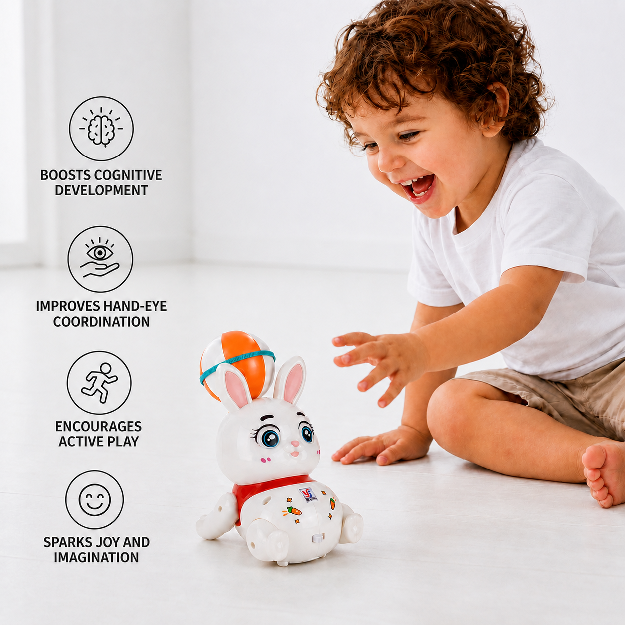 Interactive Dancing Rabbit Toy – Lights, Music & Fun Movement