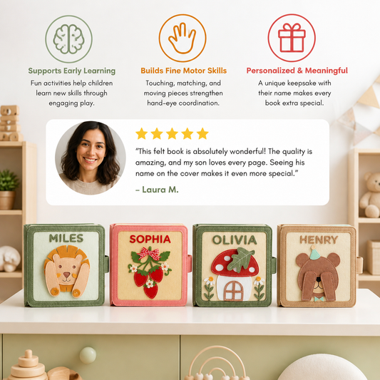 Kids Felt Book Personalized