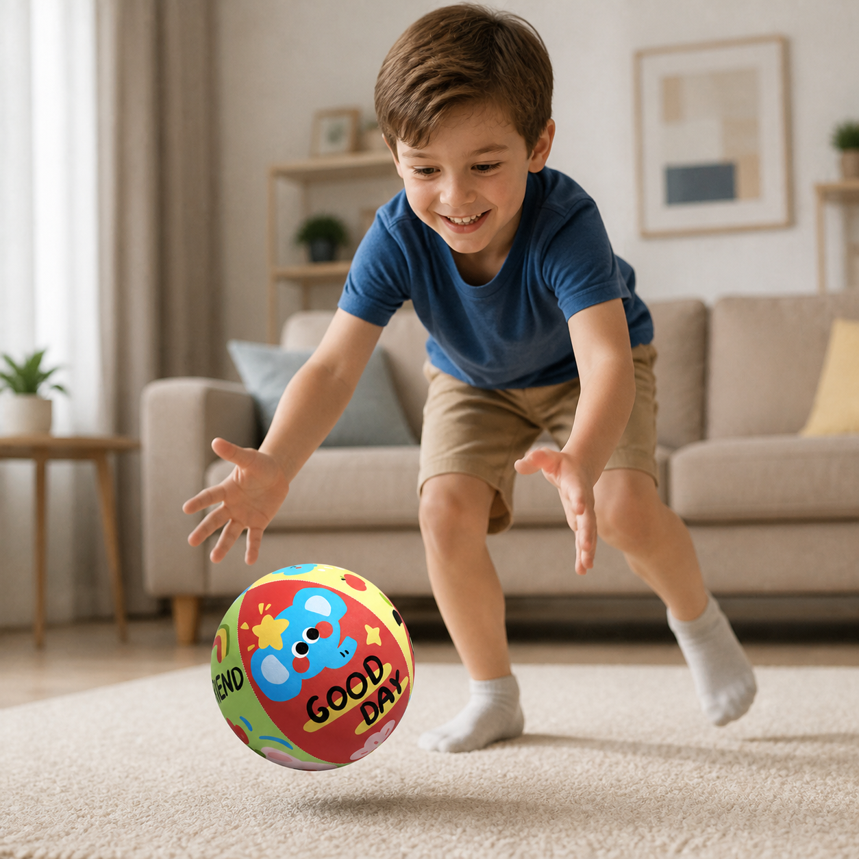 Soft & Safe Silent Indoor Play Ball for Kids