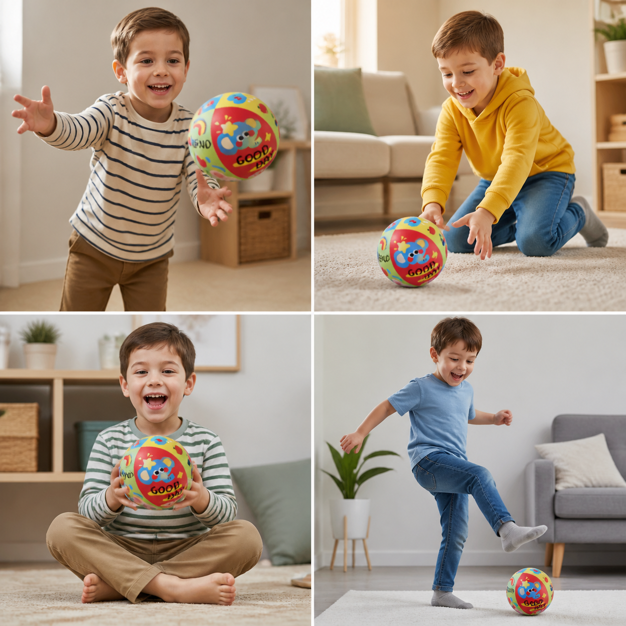 Soft & Safe Silent Indoor Play Ball for Kids