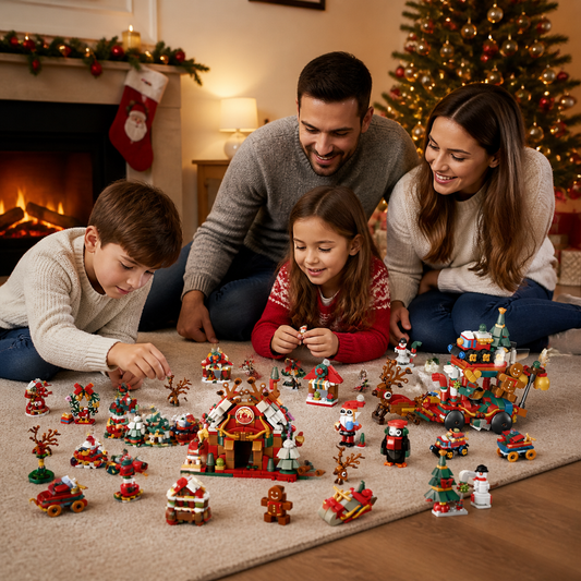 Christmas Village Building Blocks Advent Calendar for Kids