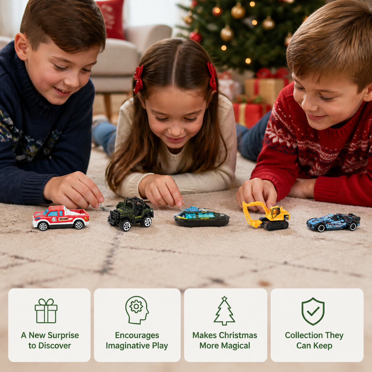 Christmas Die-Cast Car Advent Calendar for Kids