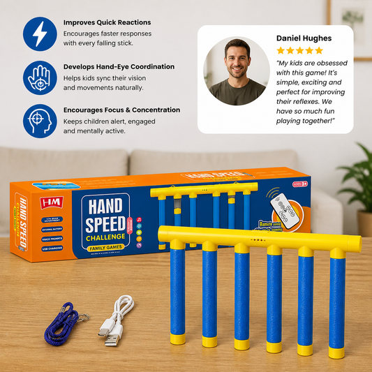 Falling Sticks Reflex Challenge Game – Hand-Eye Coordination Toy