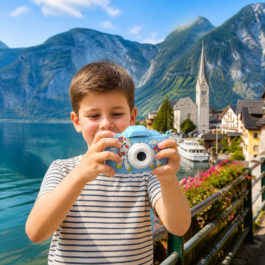 Rechargeable Kids’ Digital Camera with Selfie Mode, HD Video & Silicone Case