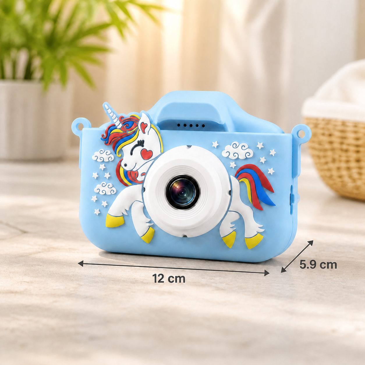 Rechargeable Kids’ Digital Camera with Selfie Mode, HD Video & Silicone Case