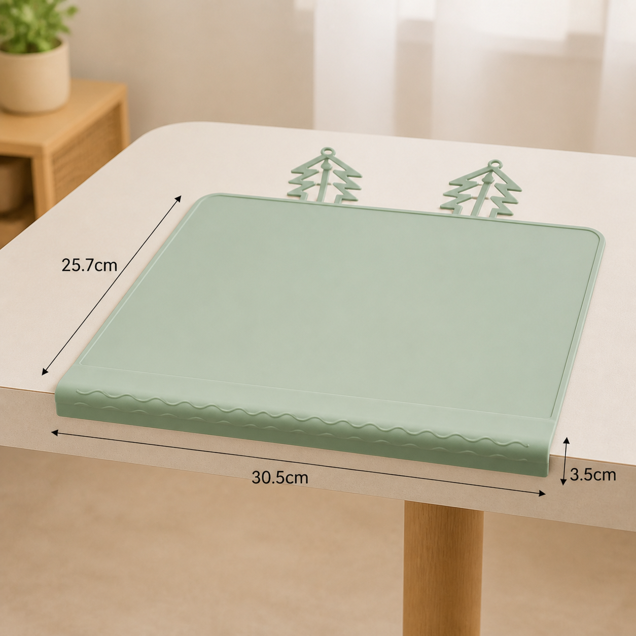 BabySafe Practical & Hygienic Silicone Baby Placemat with Raised Edge