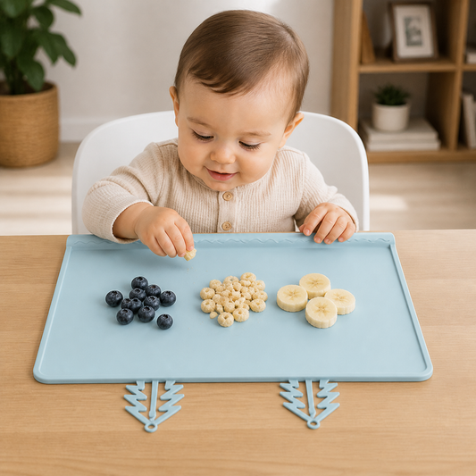 BabySafe Practical & Hygienic Silicone Baby Placemat with Raised Edge