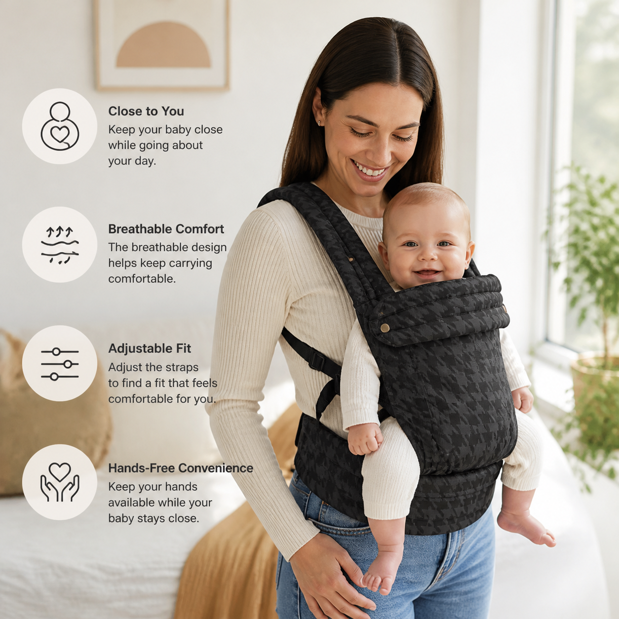 Ergonomic Baby Carrier – Breathable & Adjustable