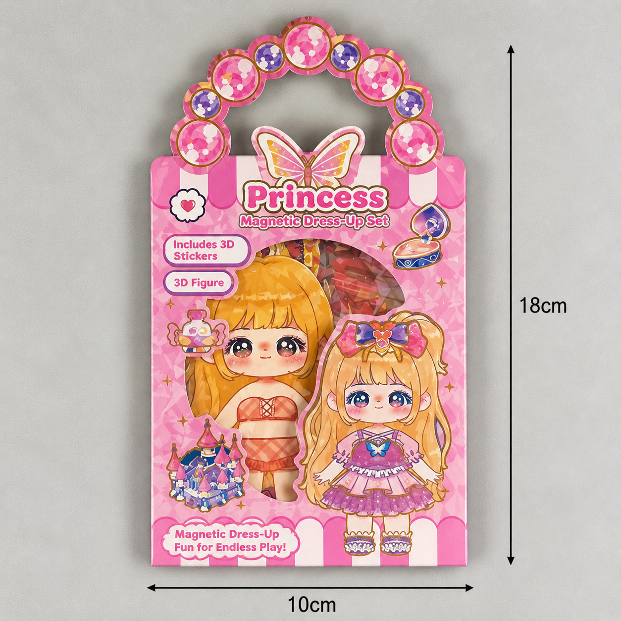 Princess Magnetic Dress-Up Set with 3D Stickers