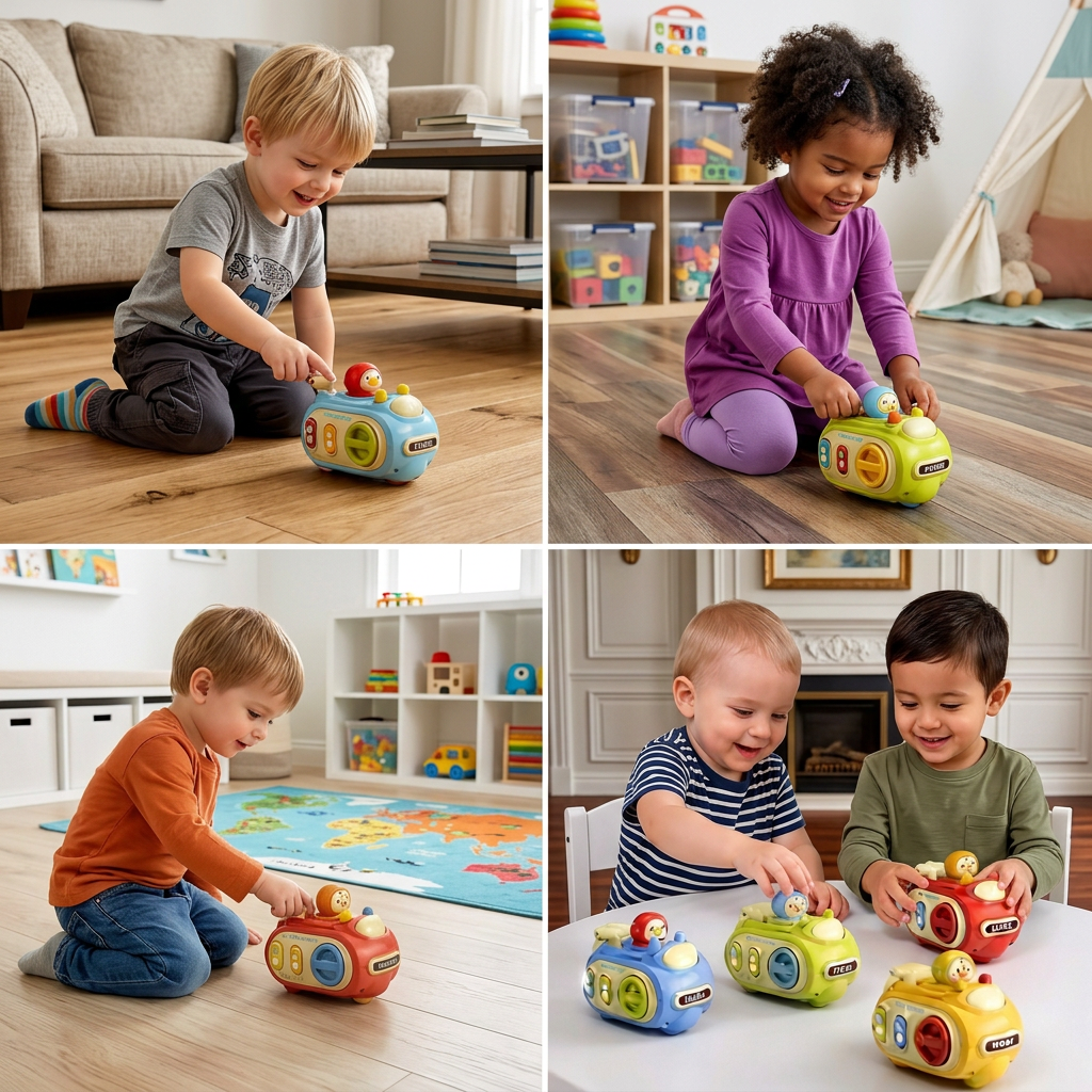 5-in-1 Press & Go Busy Car Toy for Fine Motor Skills Development
