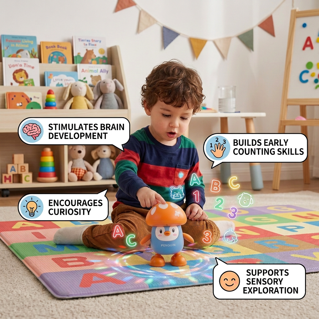 Interactive Talking & Dancing Penguin Toy with Music