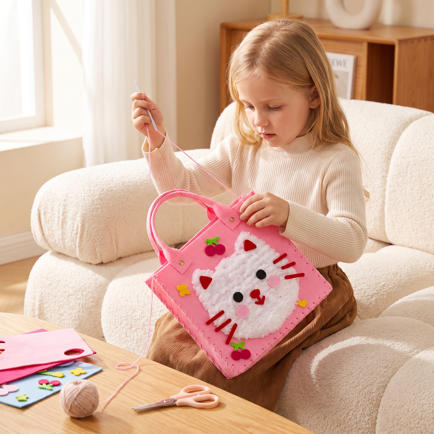 Kids DIY Plush Tote Bag Craft Kit
