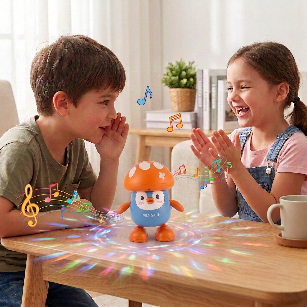 Interactive Talking & Dancing Penguin Toy with Music