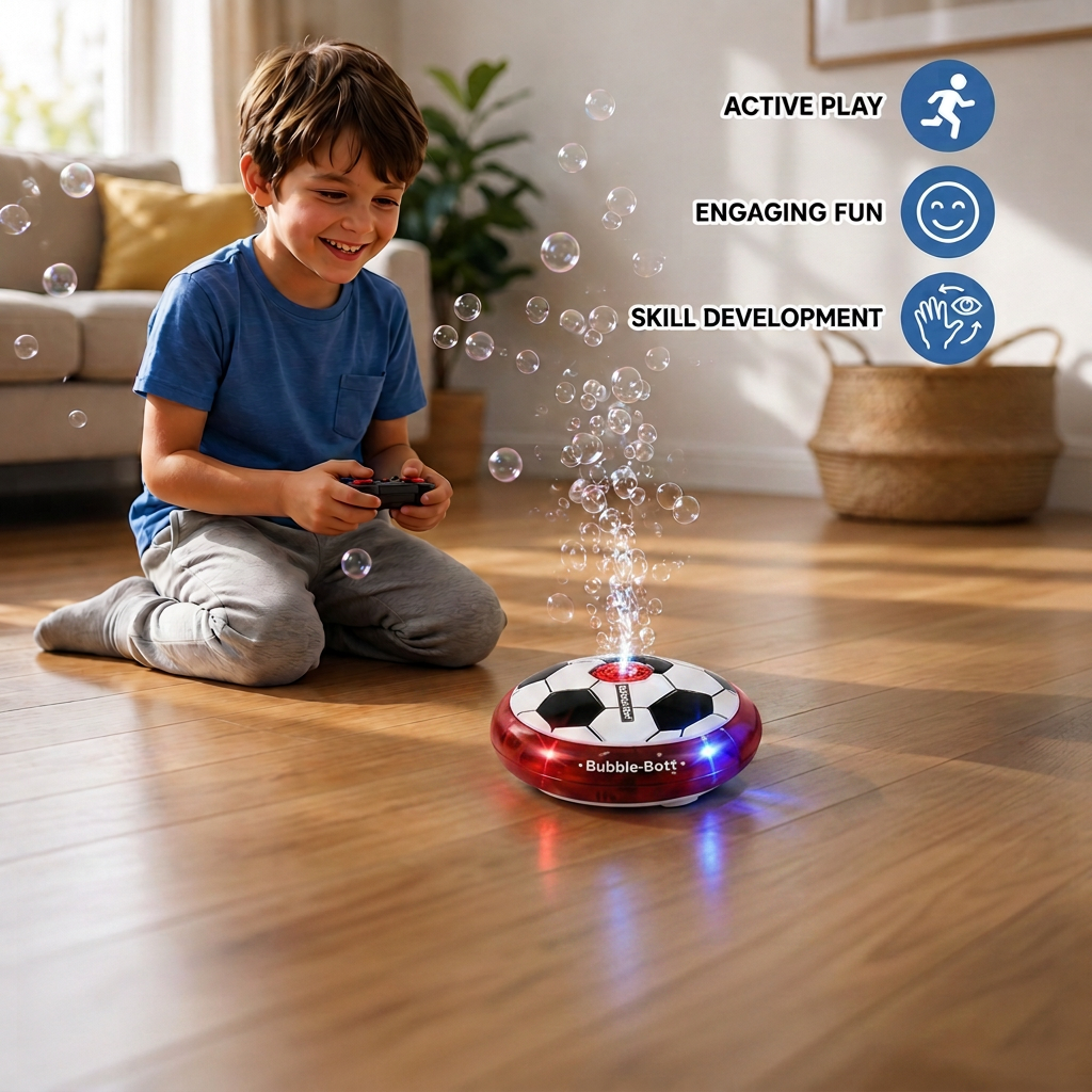 Remote Control Soccer Bubble Ball with Lights & Music
