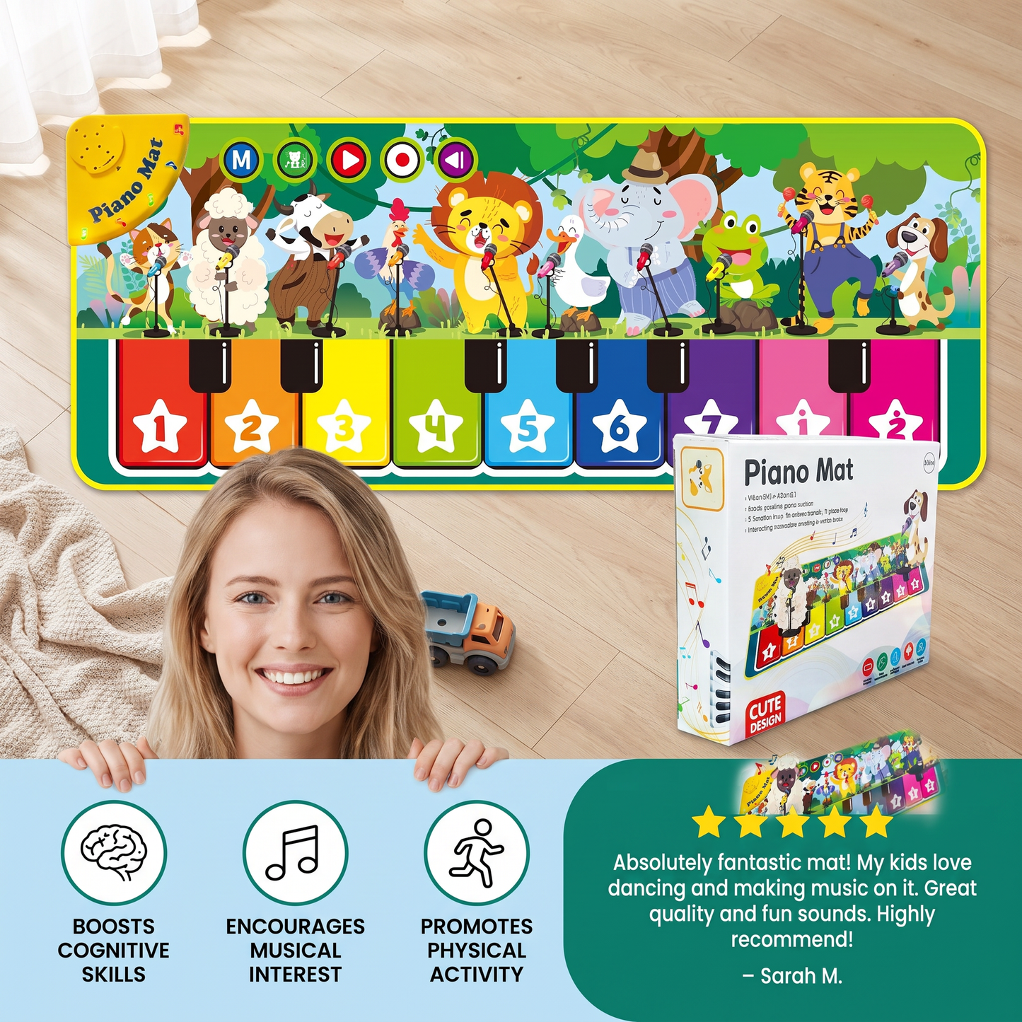 Interactive Musical Piano Play Mat
