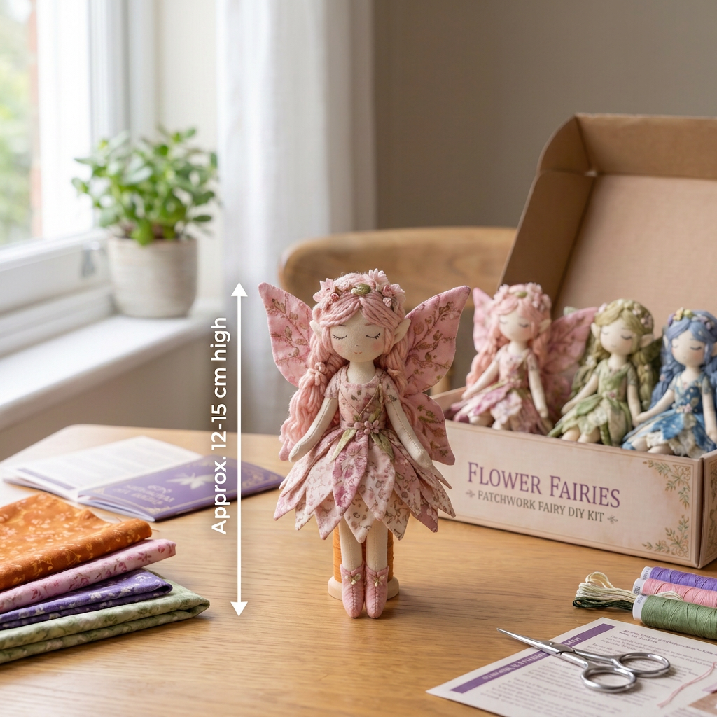 Fairy DIY Sewing Kit for Kids – Make Enchanting Fairy Dolls with Fabric, Accessories & Instructions
