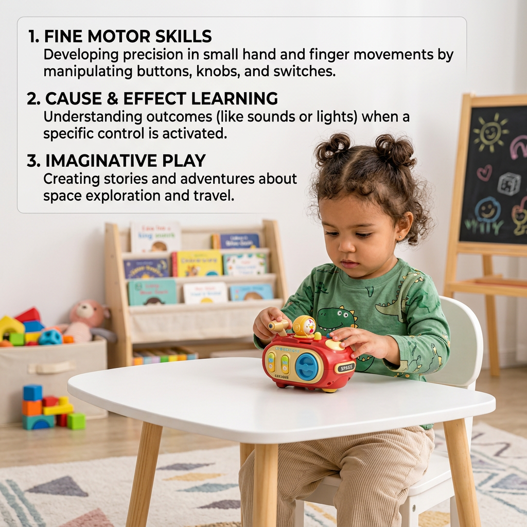 5-in-1 Press & Go Busy Car Toy for Fine Motor Skills Development