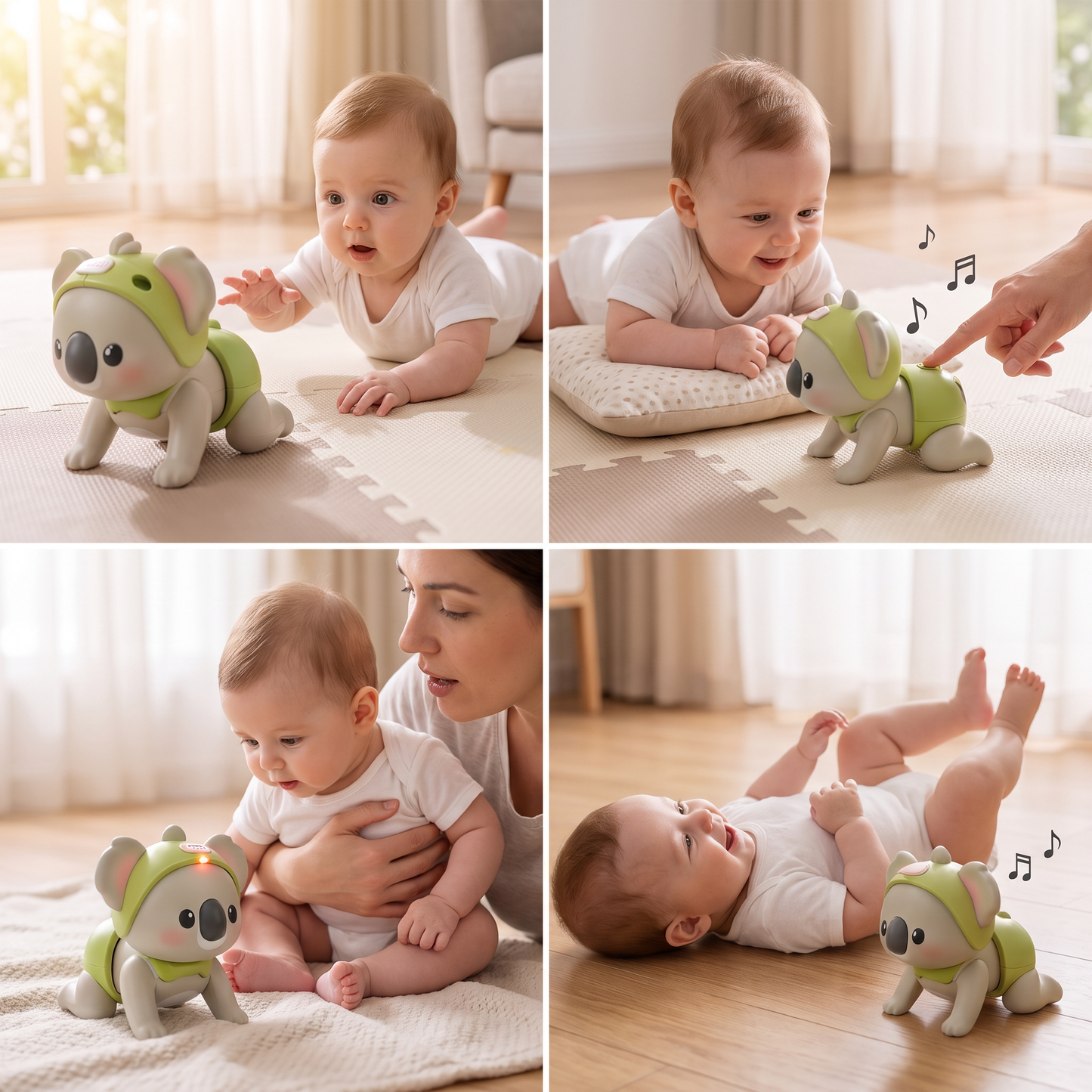 Interactive Crawling Baby Toy with Music & Voice Recording