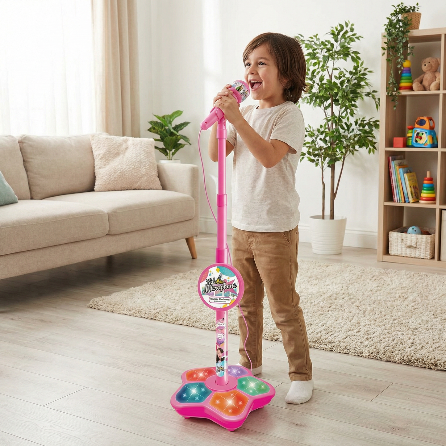 Kids Karaoke Machine with Microphone Stand – Singing Fun Set