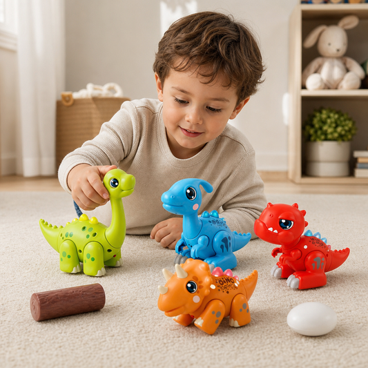 Easy-Assembly STEM Learning Dinosaur Toy with Lights & Sounds
