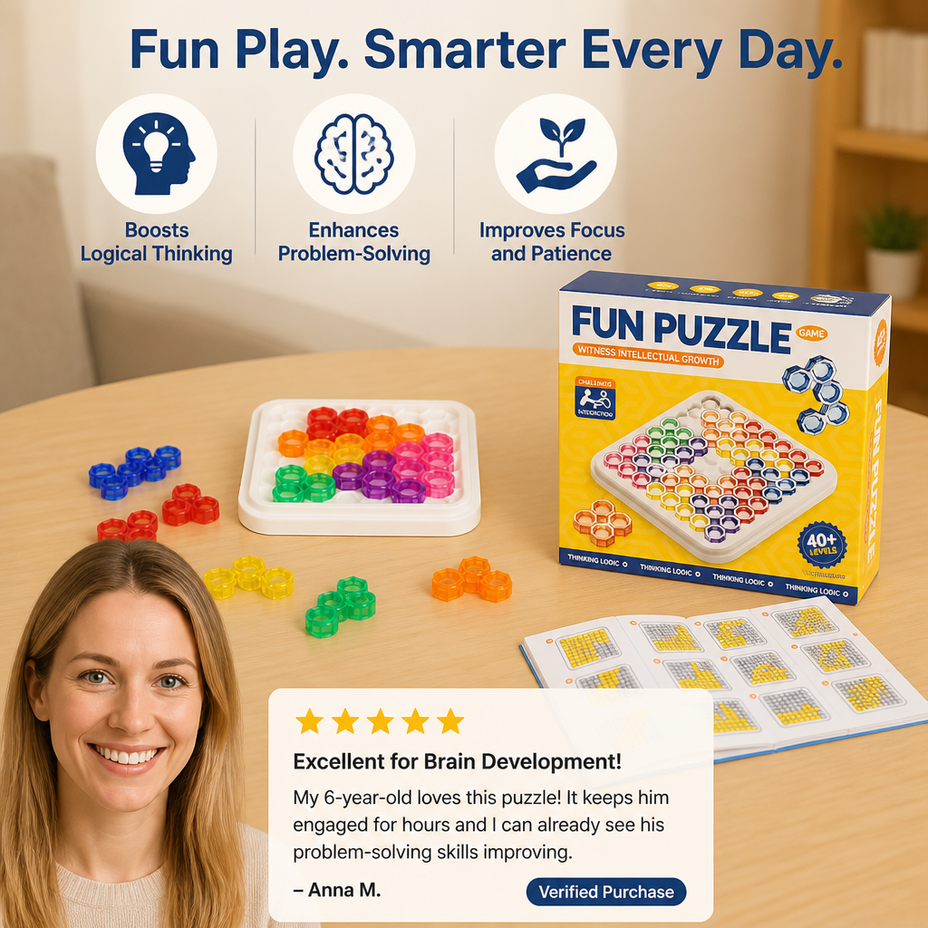 Rainbow Bead Puzzle Board – Logic & Problem-Solving Game