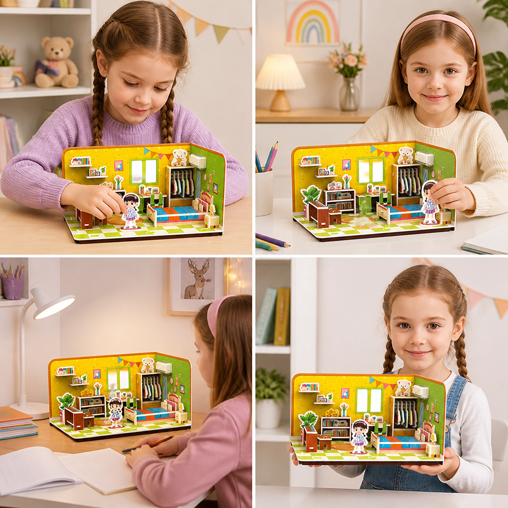 3D DIY Playroom Building Kit – Educational Puzzle & Craft Set