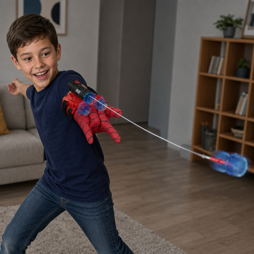 Superhero Web Launcher Glove Set – Wrist String Shooter with Suction Darts