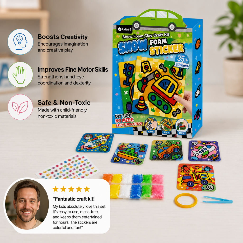 DIY Clay Sticker Art & Craft Kit for Kids
