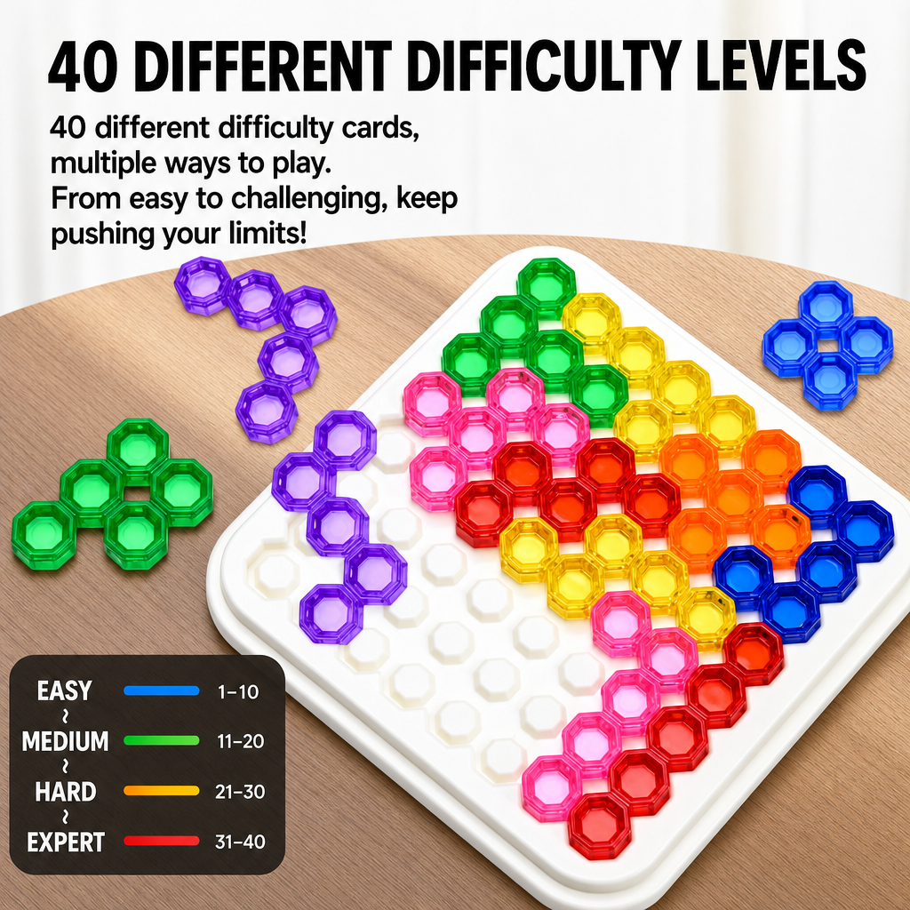 Rainbow Bead Puzzle Board – Logic & Problem-Solving Game