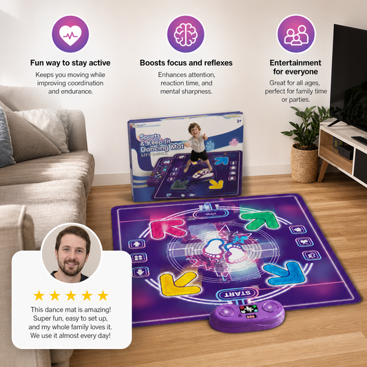 Interactive Musical Dance Mat with LED Lights for Kids